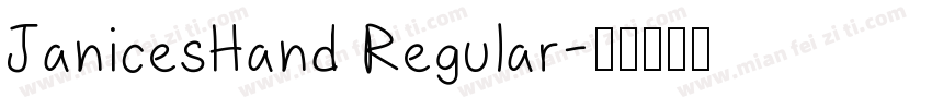 JanicesHand Regular字体转换